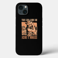 This Girl Runs On Jesus And Horses Cowboy Rodeo Ra