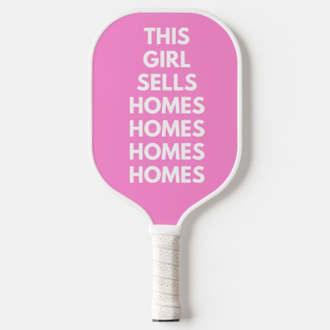 This Girl Sells Homes Homes Customised  Pickleball Paddle (Front)