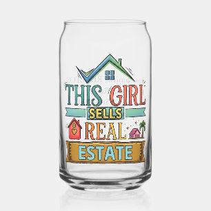 This Girl Sells Real Estate Custom Business Can Glass