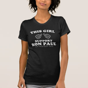 This girl support ron paul T-Shirt