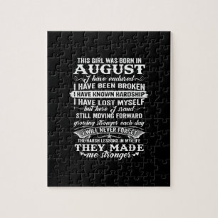 This Girl Was Born In August Birthday Gift Jigsaw Puzzle