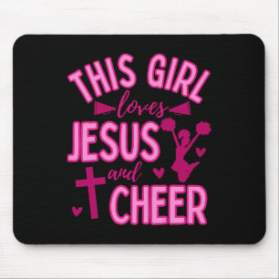 This Girl Who Loves Jesus And Cheer Christian Chee Mouse Pad