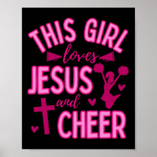 This Girl Who Loves Jesus And Cheer Christian Chee Poster