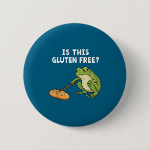 This Gluten Frog Celiac Disease Awareness 6 Cm Round Badge