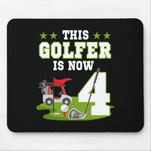 This Golfer Is Now 4 Year Old Birthday 4rd Golf Pa Mouse Pad
