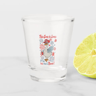 This Goose Is Loose for the Red, White and Booze Shot Glass