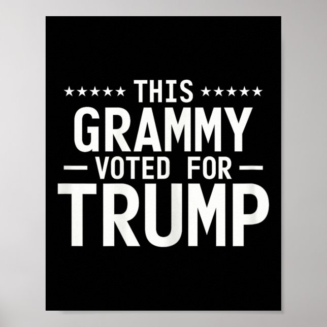 This Grammy Voted For Trump 2024 Proud Grandma Vot Poster (Front)