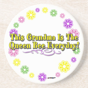 This Grandma Is The Queen Bee Everyday Flower Ring Coaster