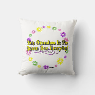 This Grandma Is The Queen Bee Everyday Flower Ring Cushion