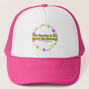 This Grandma Is The Queen Bee Everyday Flower Ring Trucker Hat