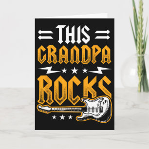 This Grandpa Rocks Dad Guitar Card