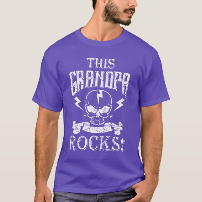 This Grandpa Rocks family rocker T-Shirt (Front)