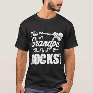 This Grandpa Rocks Guitar Rock N Roll Funny T-Shirt