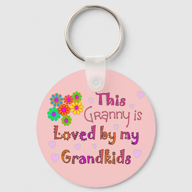This granny is loved by my Grandkis Key Ring (Front)