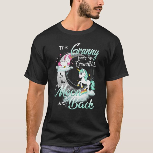 This Granny Loves Her Grandkids To The Moon And Ba T-Shirt (Front)