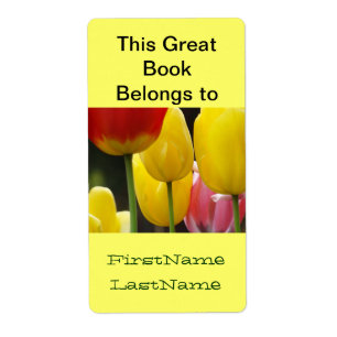 This Great Book Belongs to Custom Name tulips