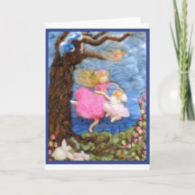 This greeting card created from a wool painting.
