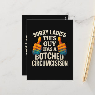 This Guy Botched Funny Cringe Postcard