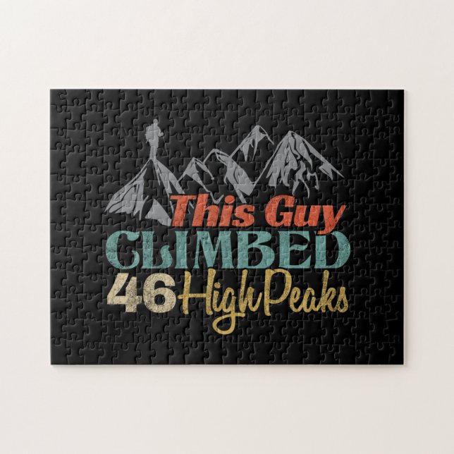 This Guy Climbed 46 High Peaks Jigsaw Puzzle (Horizontal)