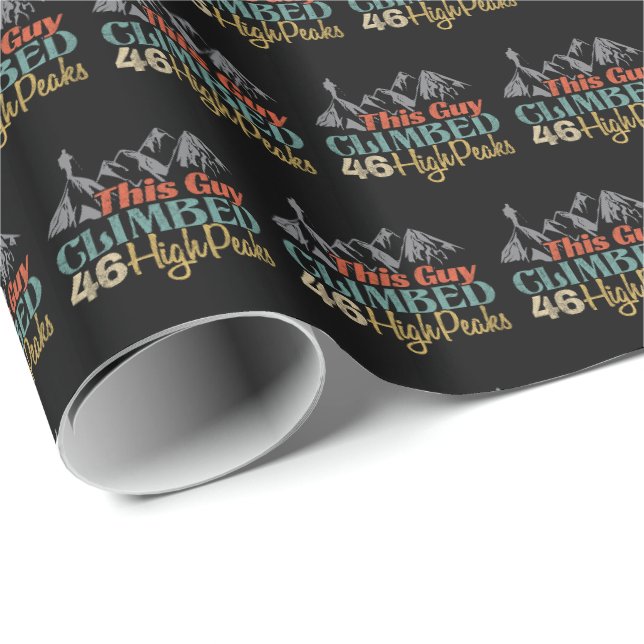 This Guy Climbed 46 High Peaks Wrapping Paper (Roll Corner)