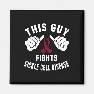 This Guy Fights Sickle Cell Disease - Burgundy Rib Magnet