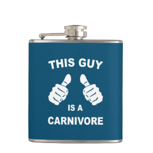 This Guy Is A Carnivore Hip Flask