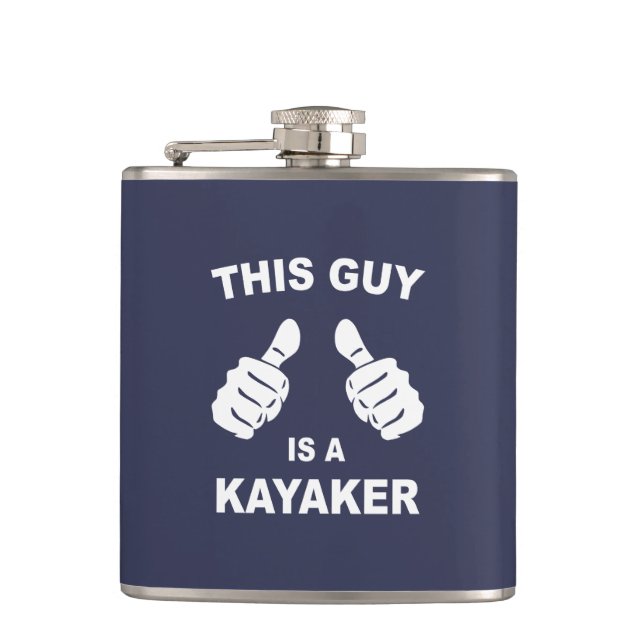 This Guy Is A Kayaker Hip Flask (Front)