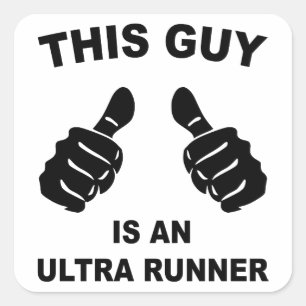 This Guy Is An Ultra Runner Square Sticker