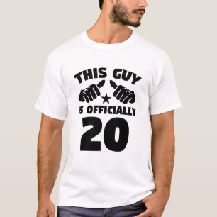 This Guy Is Officially 20 Years Old 20th Birthday T-Shirt