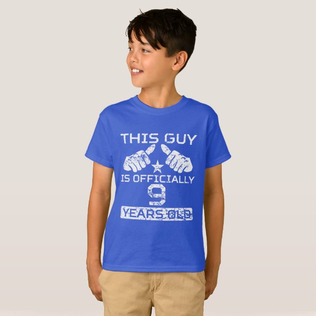 This Guy Is Officially 9 Years Old T-Shirt (Front Full)