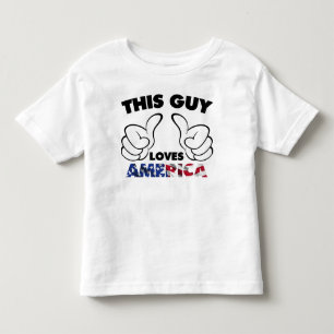 This guy loves america toddler T-Shirt