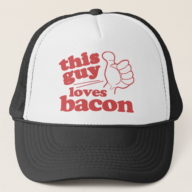 This Guy Loves Bacon Trucker Hat (Front)