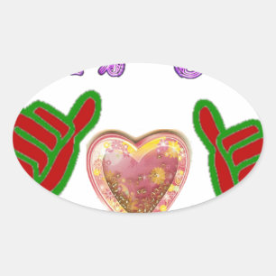 This Guy Loves Big Gift Art Print Oval Sticker