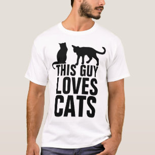 THIS GUY LOVES CATS Men's Cat T-Shirts