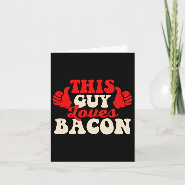 This Guy Loves Con - Con Lover Bbq Pork Grilling  Card (Front)