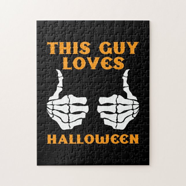 This Guy Loves Halloween Jigsaw Puzzle (Vertical)