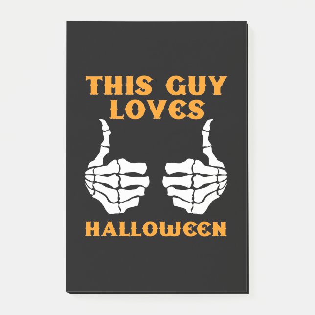 This Guy Loves Halloween Post-it Notes (Front)