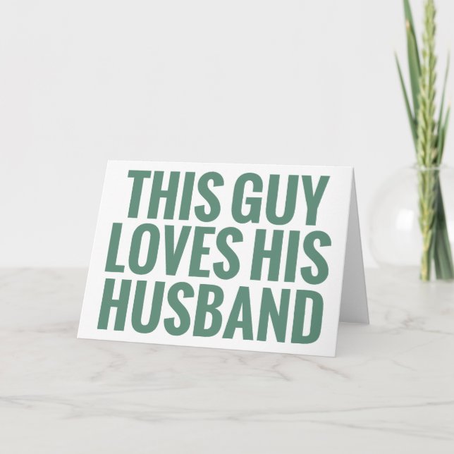This Guy Loves His Husband Card (Front)