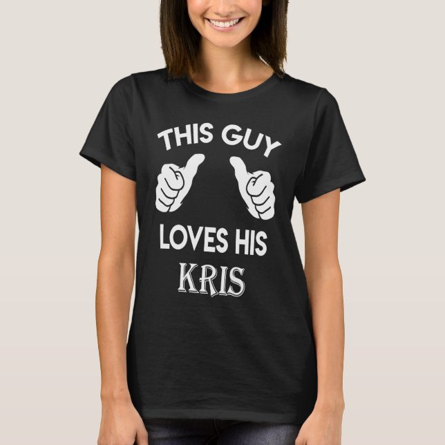 This guy loves his KRIS  valentine Anniversary 71k T-Shirt (Front)