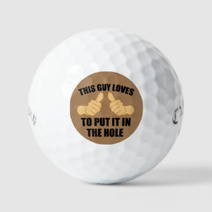 THIS GUY LOVES TO PUT IT IN THE HOLE GOLF BALLS