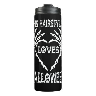 this hairstylist loves halloween tshirts thermal tumbler