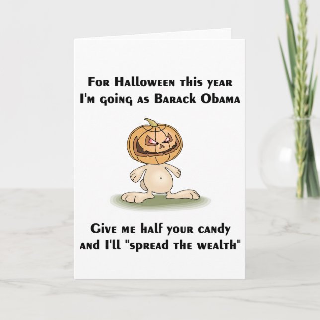 This Halloween I'm going as Barack Obama Card (Front)