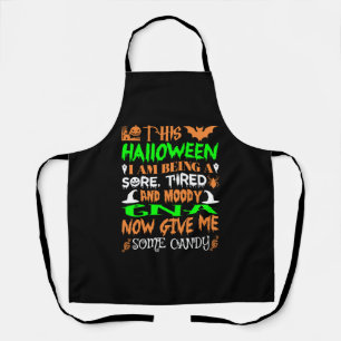 This Halloween Tired Moody Cna Candy Apron