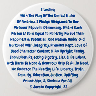 This Has everything A pledge should Have. 6 Cm Round Badge