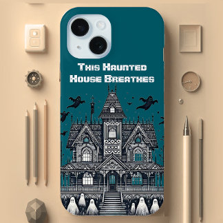 This Haunted House Breathes Spooky Vibes Spirits iPhone 15 Case