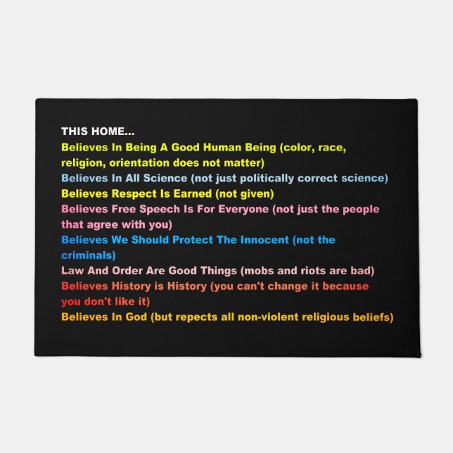 This Home Believes Doormat (Front)