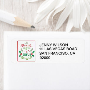 This House Believes in Jesus  Return Address Label