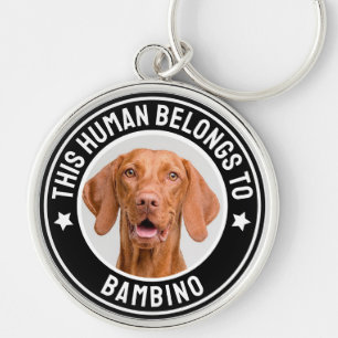 This Human Belongs To Name Custom Pet Photo Funny Key Ring