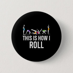This I How I Roll Funny Cheerleading Gymnast 6 Cm Round Badge