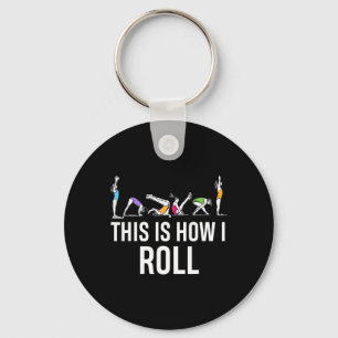 This I How I Roll Funny Cheerleading Gymnast Key Ring
